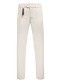 Broek van katoen en zijde | WHITE