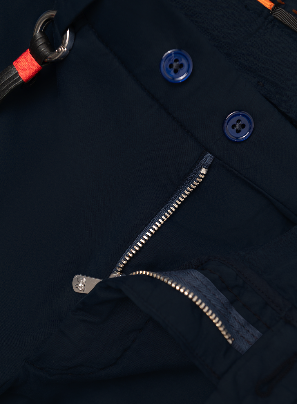 Broek van katoen en zijde | FULL_WIDTH | BLUE NAVY