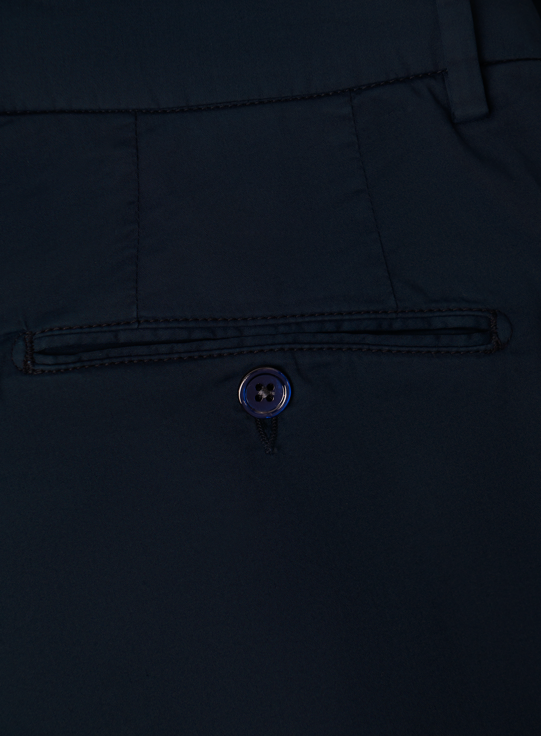 Broek van katoen en zijde | FULL_WIDTH | BLUE NAVY