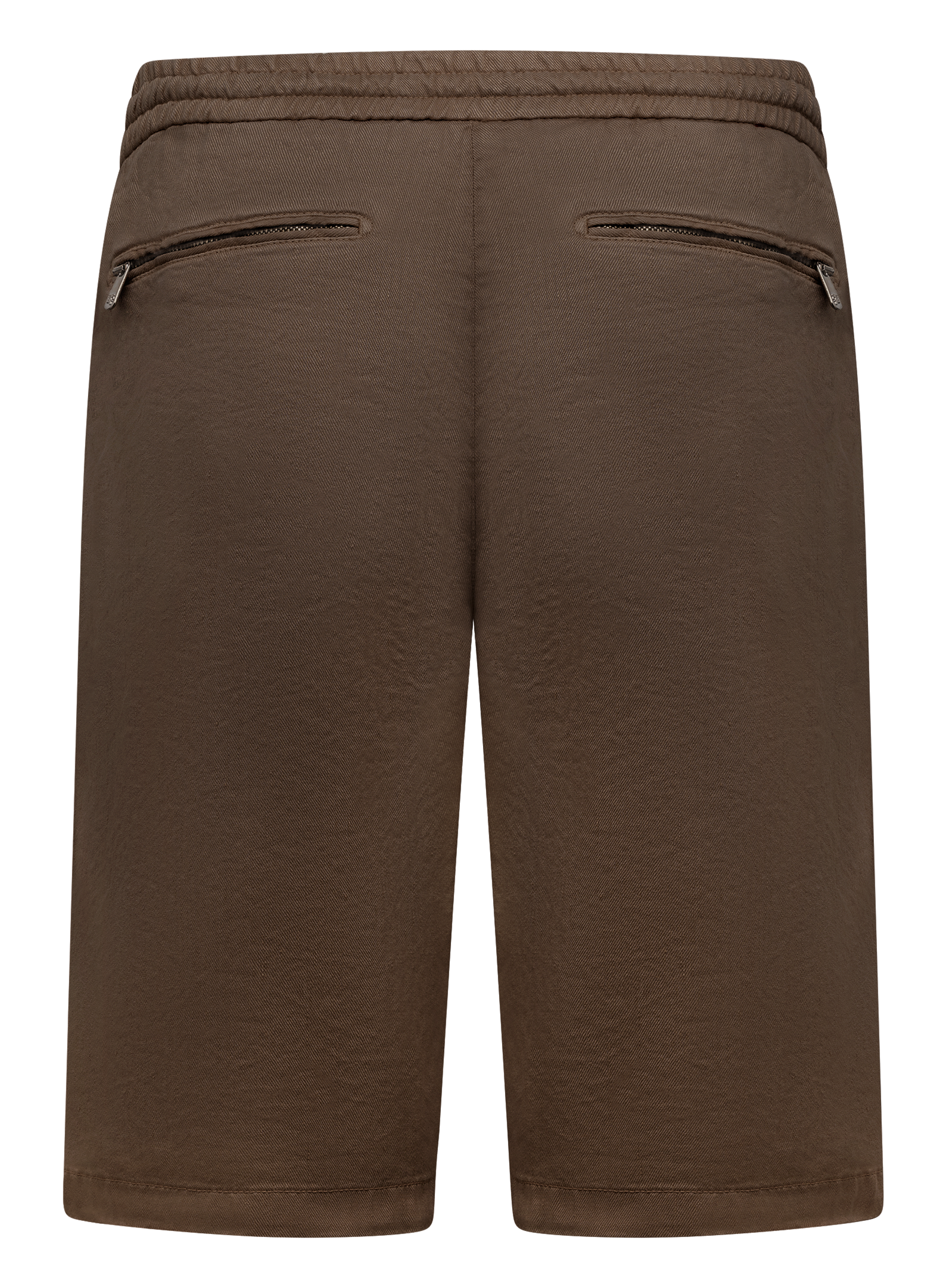 Korte broek met trekkoord van linnen | Bruin