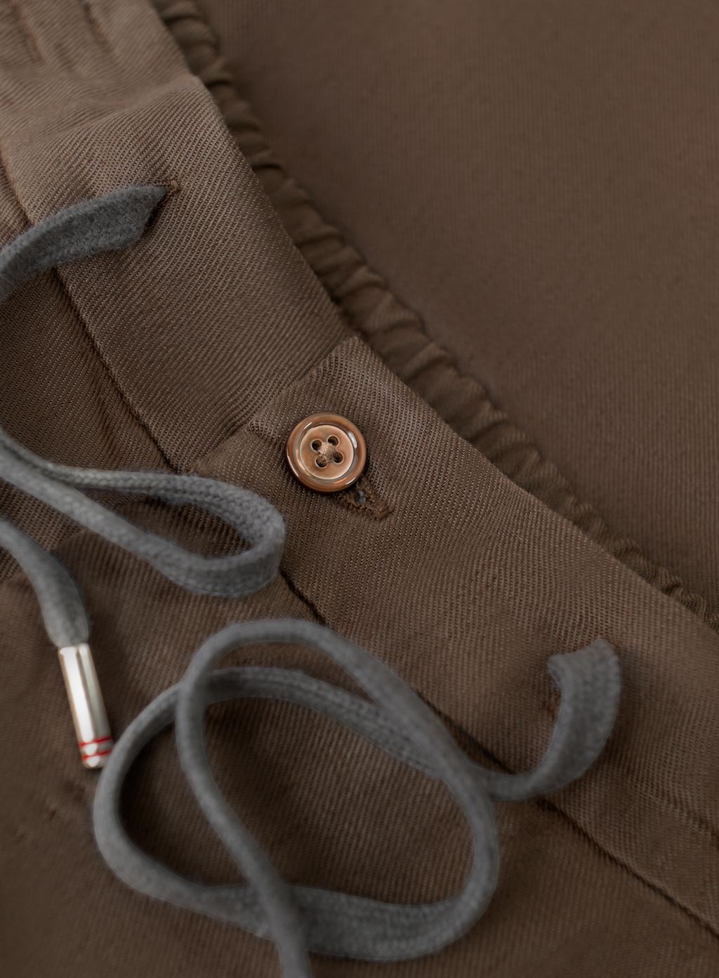 Korte broek met trekkoord van linnen | FULL_WIDTH | Bruin