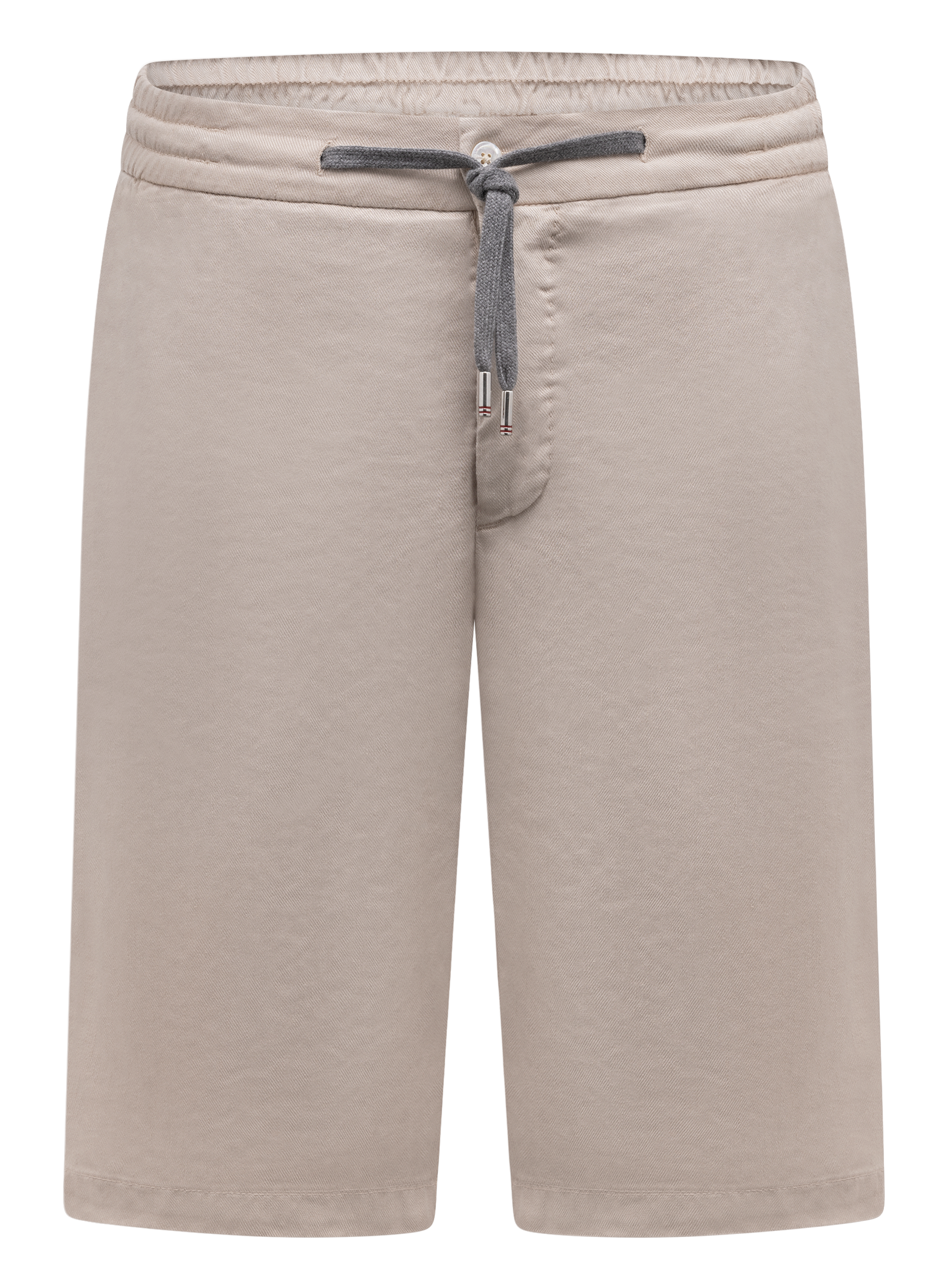 Korte broek met trekkoord van linnen | Beige