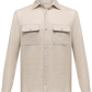Overshirt van scheerwol | Beige