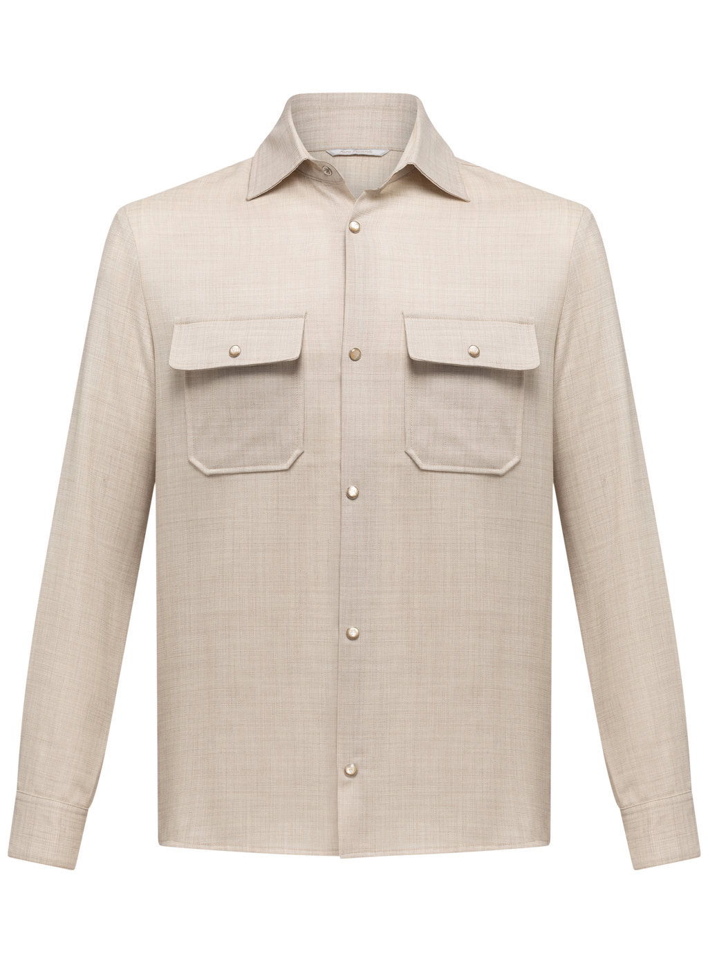 Overshirt van scheerwol | Beige