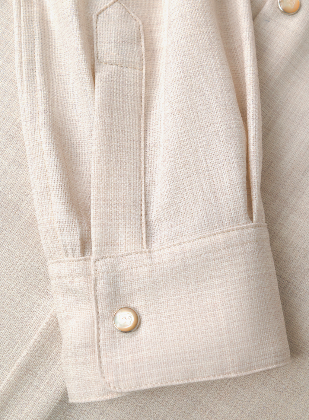 Overshirt van scheerwol | FULL_WIDTH | Beige
