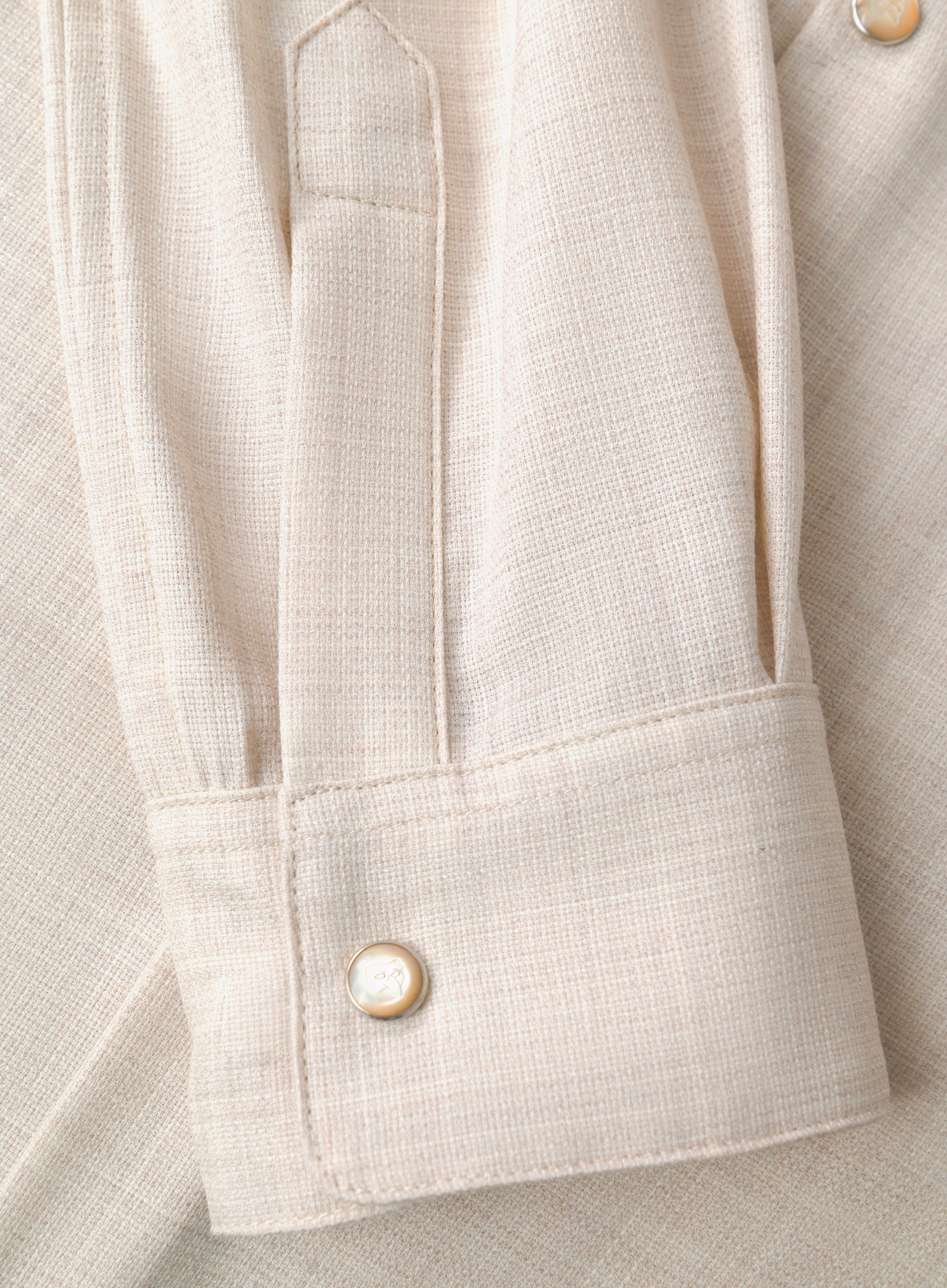 Overshirt van scheerwol | FULL_WIDTH | Beige