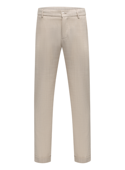Broek van scheerwol | FULL_WIDTH | Beige