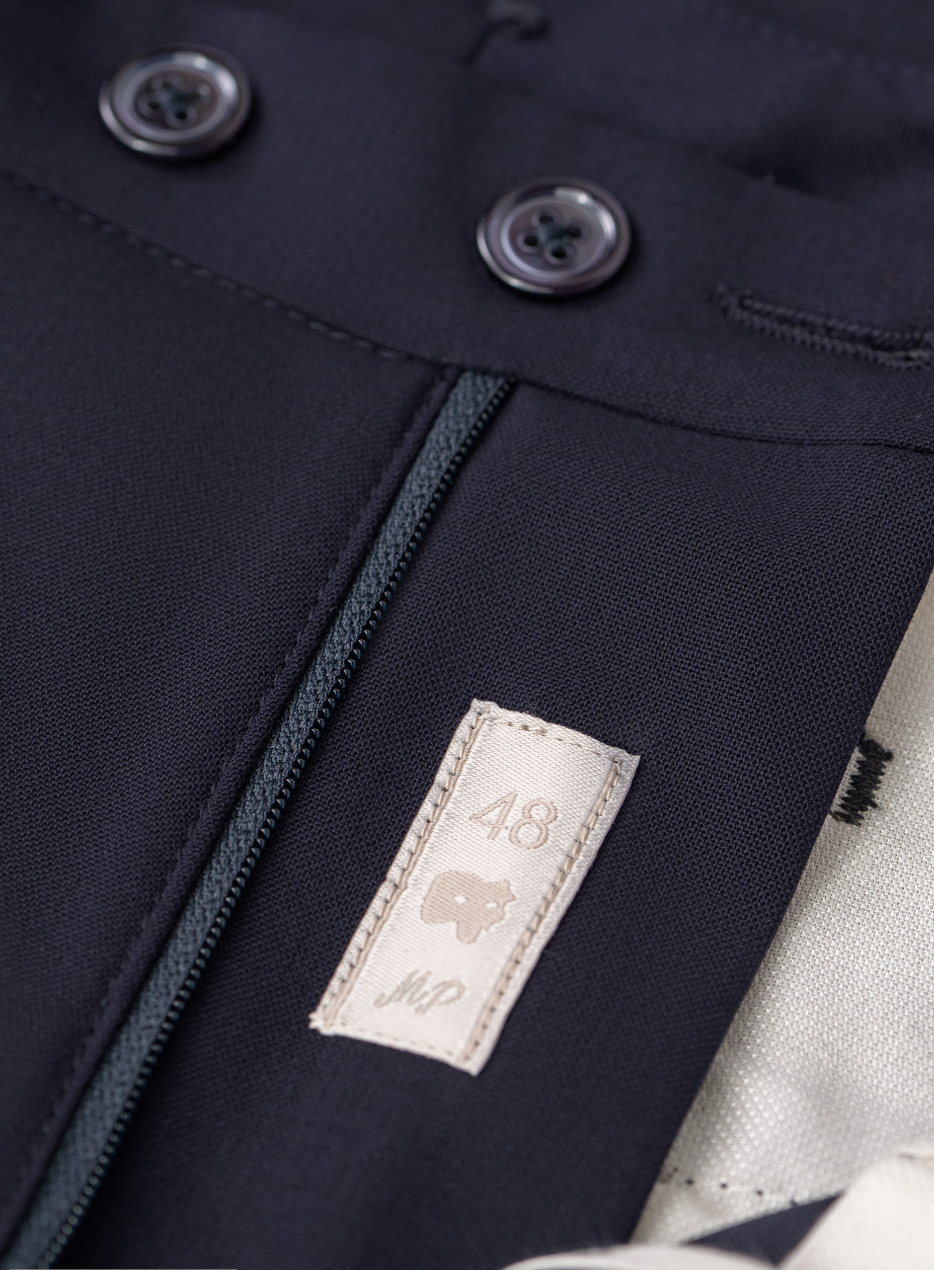 Broek van scheerwol | FULL_WIDTH | BLUE NAVY