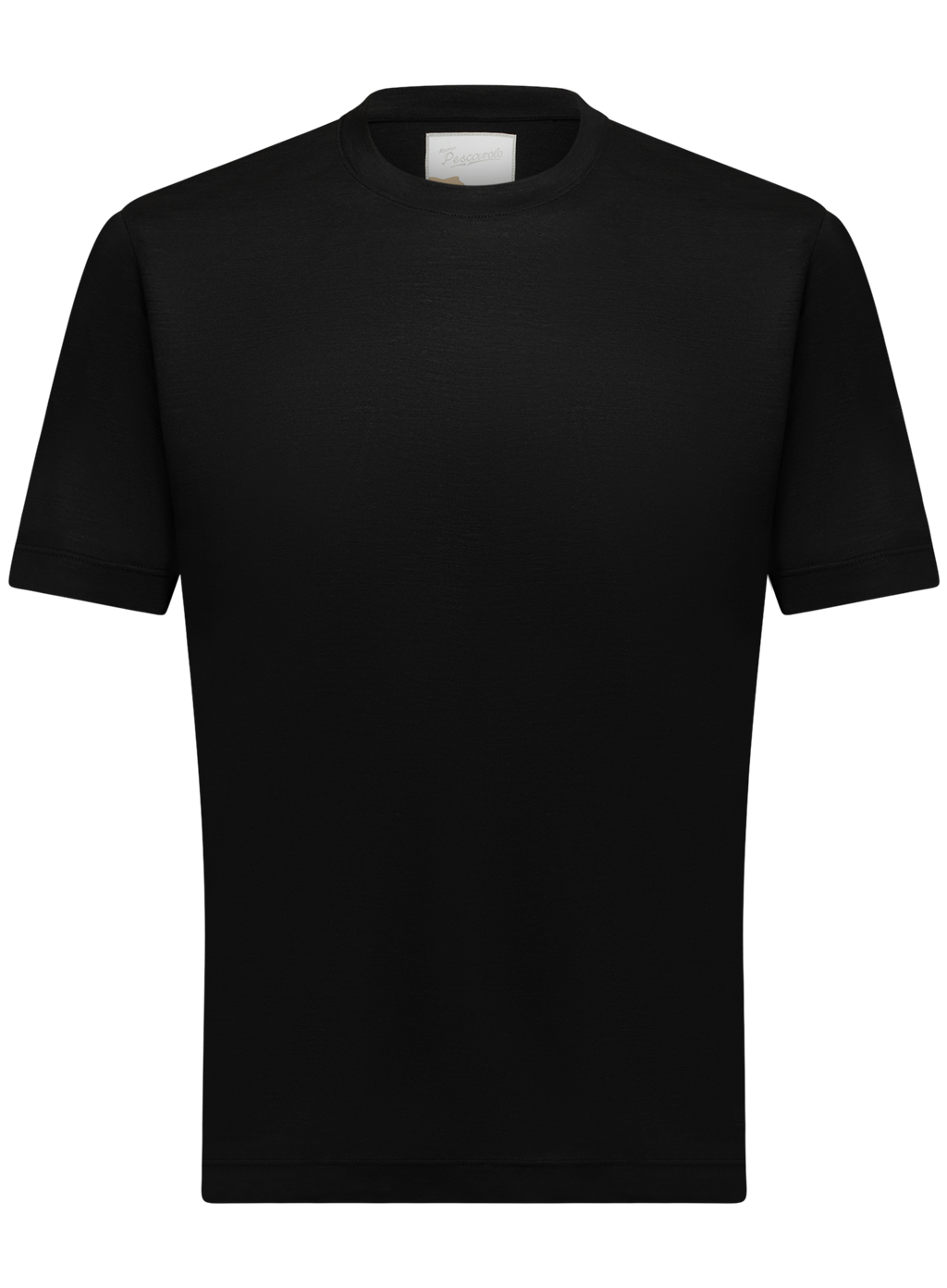 T-shirt in wol | Zwart