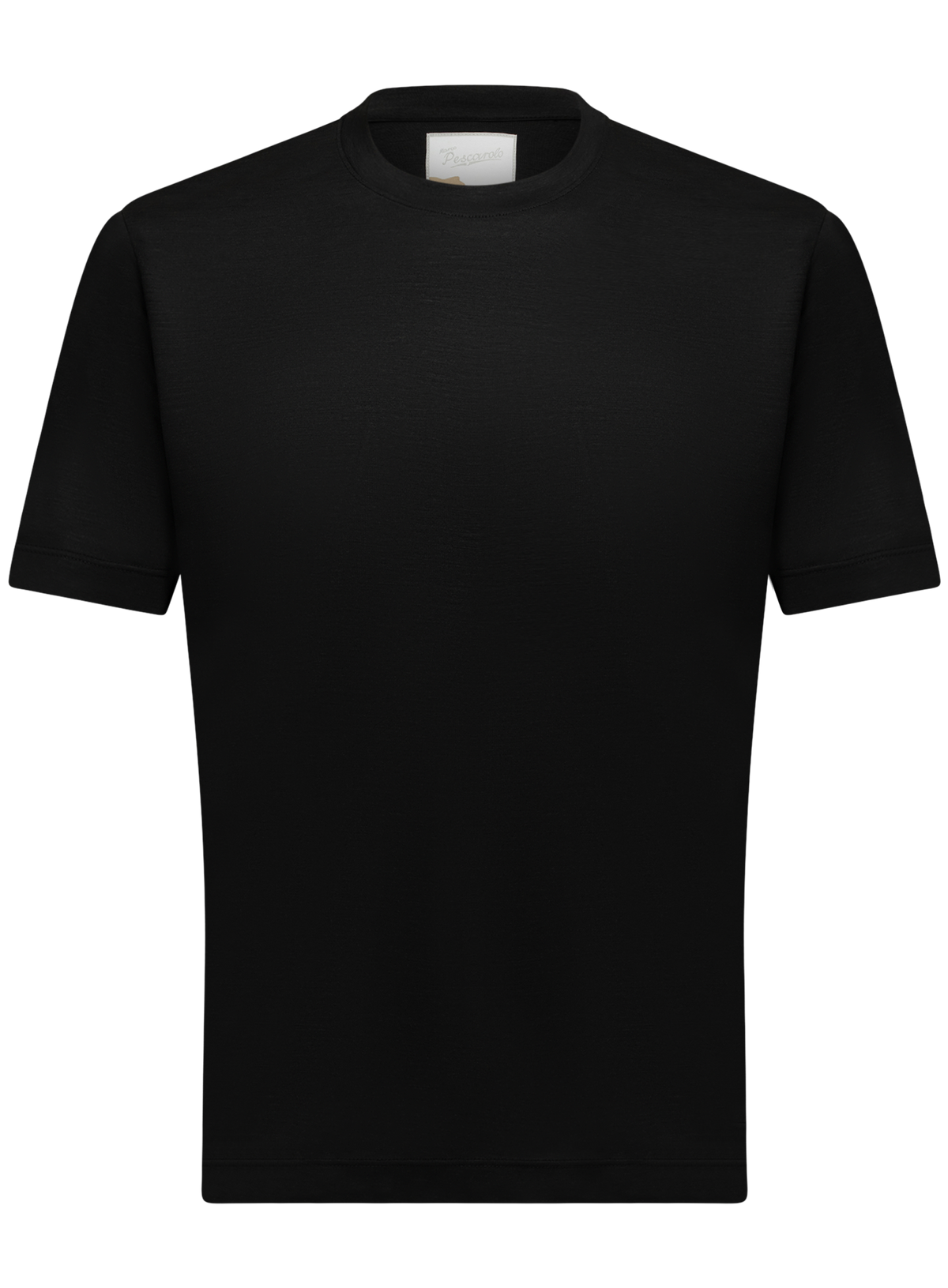 T-shirt in wol | Zwart