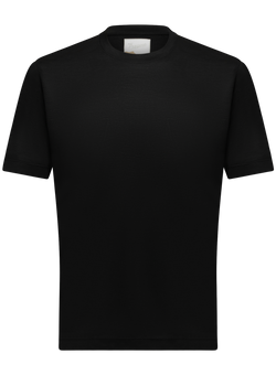 T-shirt in wol | Zwart
