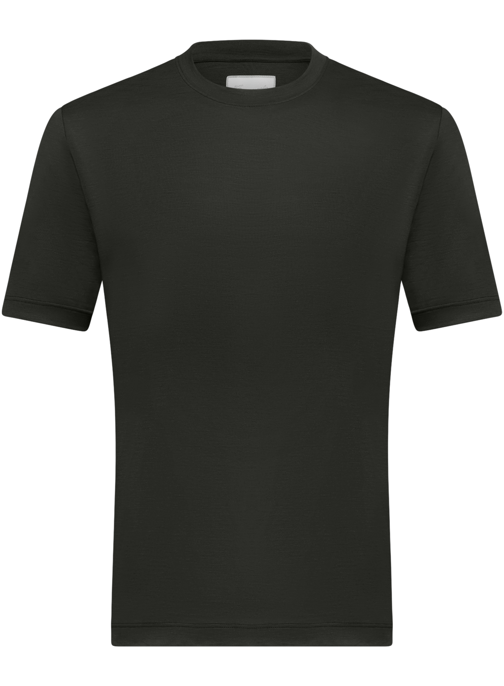 T-shirt van scheerwol met korte mouwen | GRIJS-GROEN