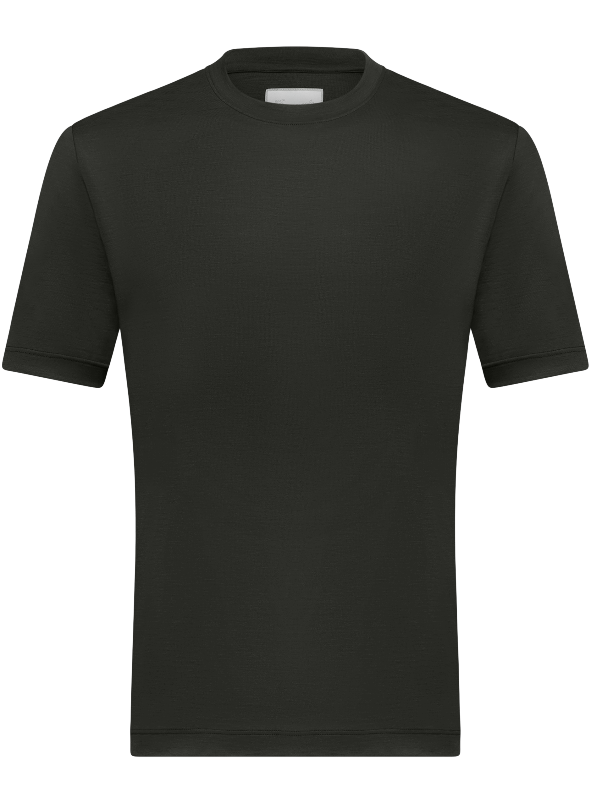 T-shirt van scheerwol met korte mouwen | GRIJS-GROEN