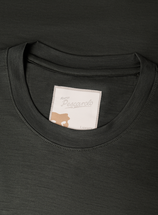 Short-sleeved merino wool T-shirt
