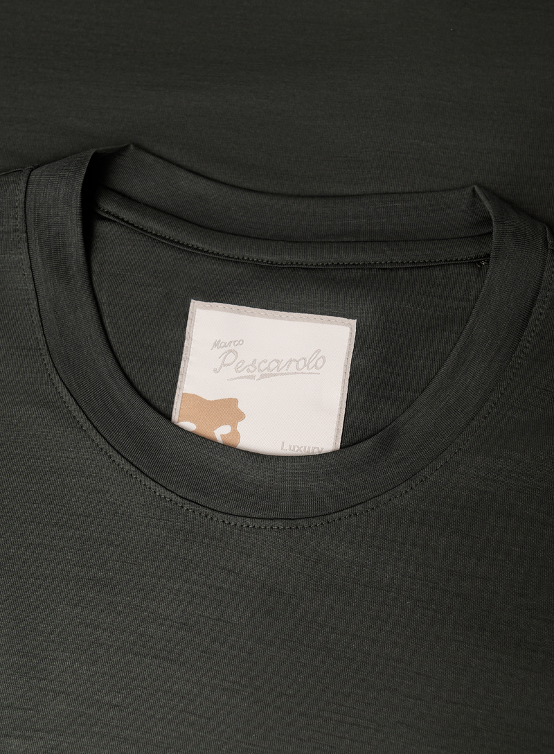 T-shirt van scheerwol met korte mouwen | FULL_WIDTH | GRIJS-GROEN