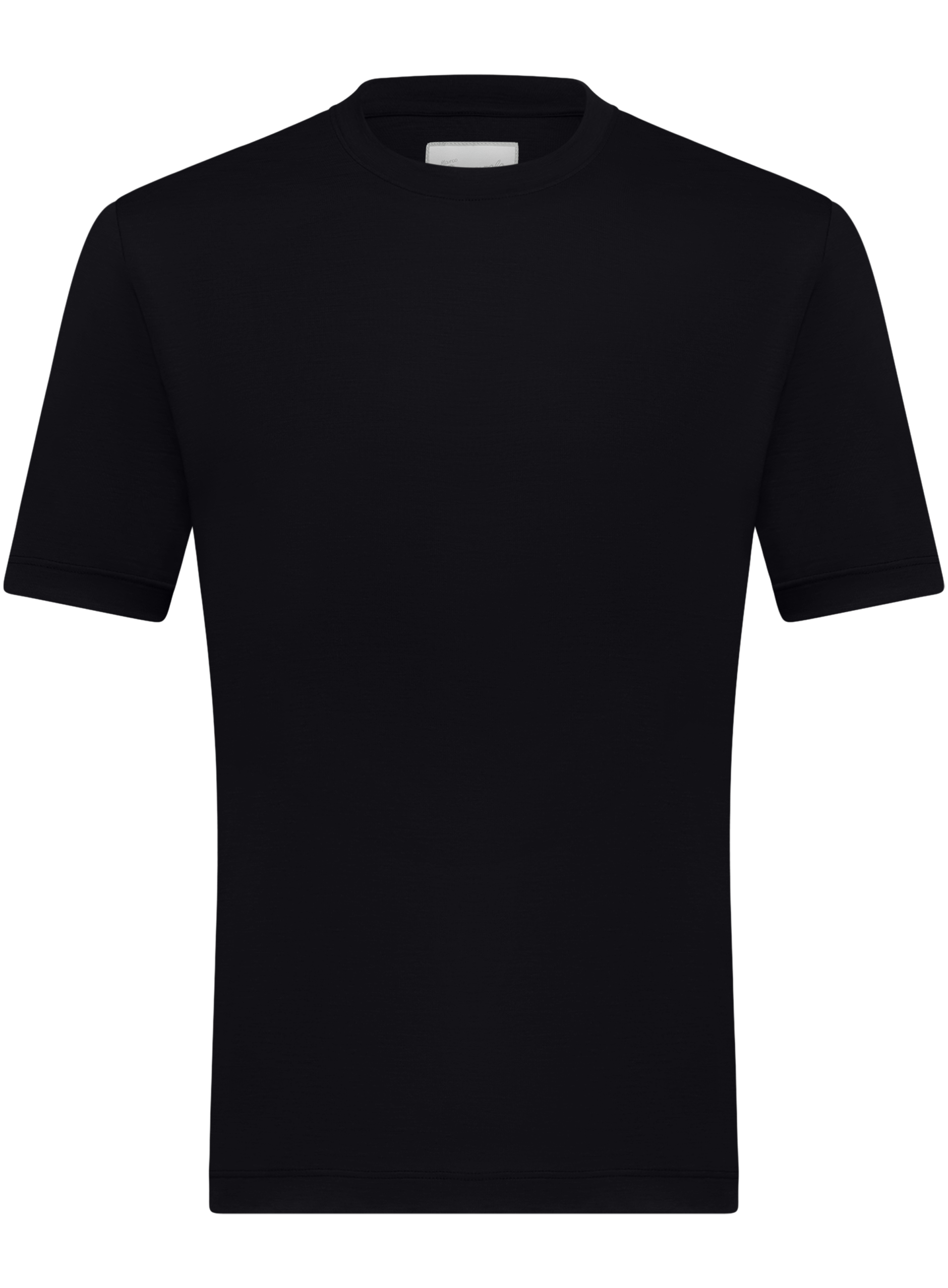 T-shirt van scheerwol met korte mouwen | BLUE NAVY