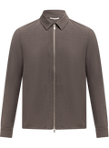 Overshirt van scheerwol | TAUPE