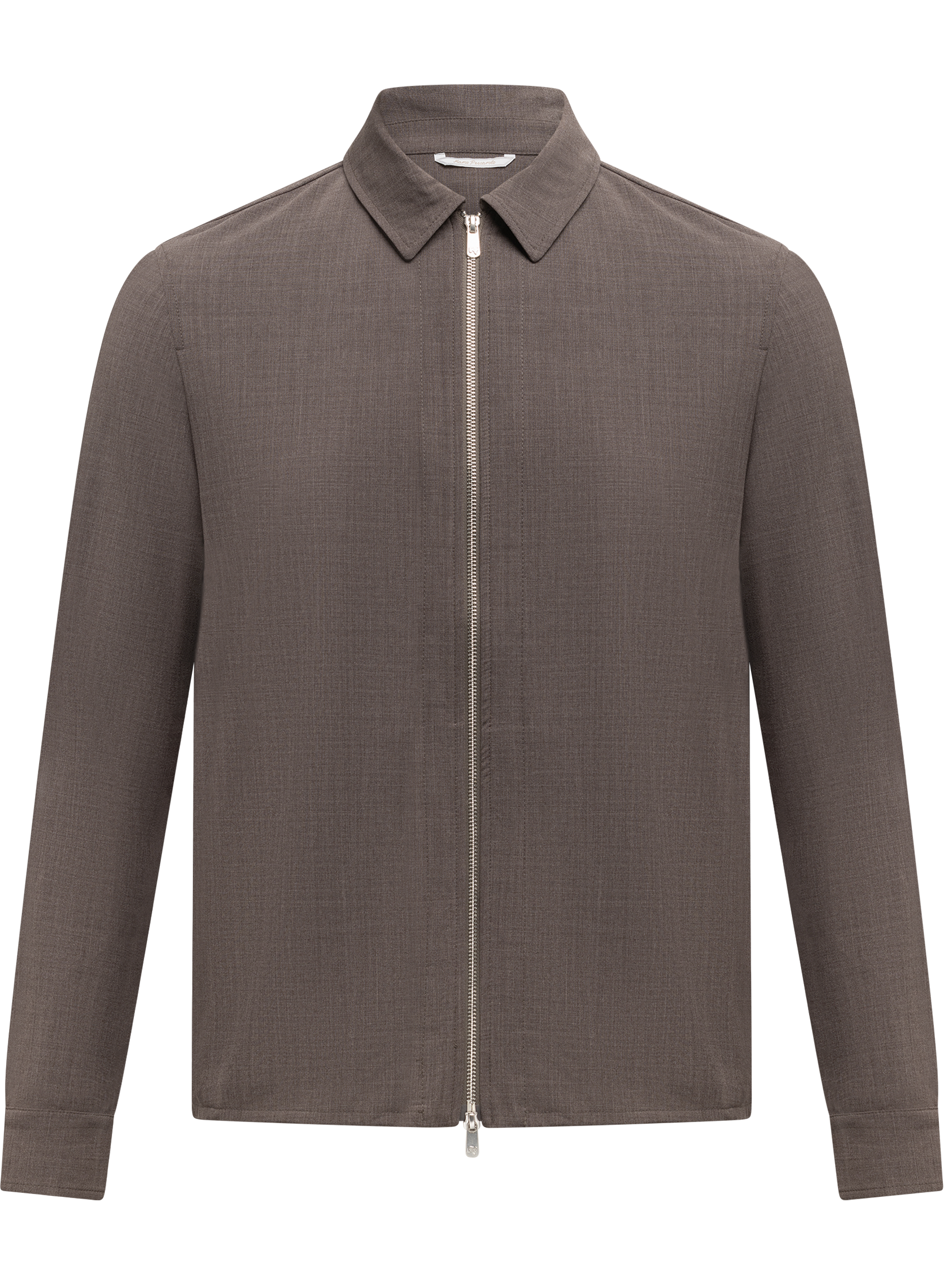 Overshirt van scheerwol | TAUPE