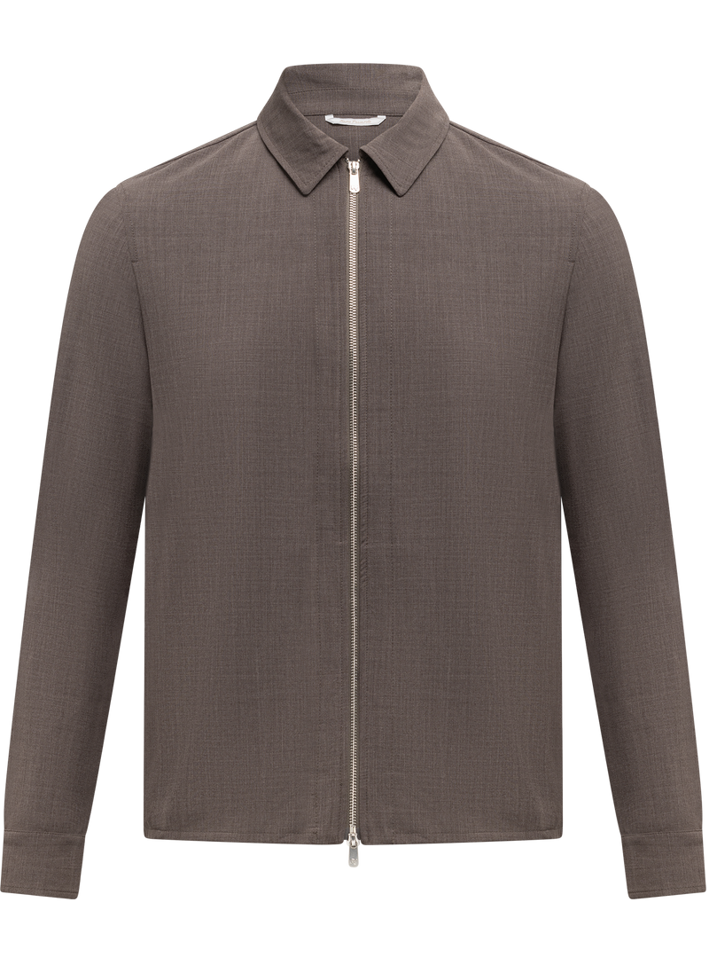 Overshirt van scheerwol