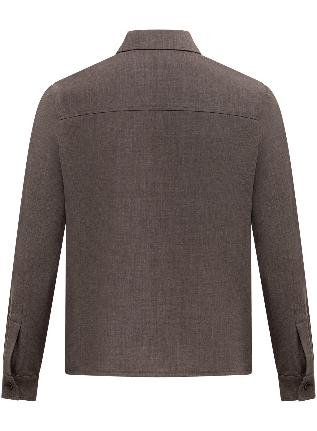 Overshirt van scheerwol | TAUPE