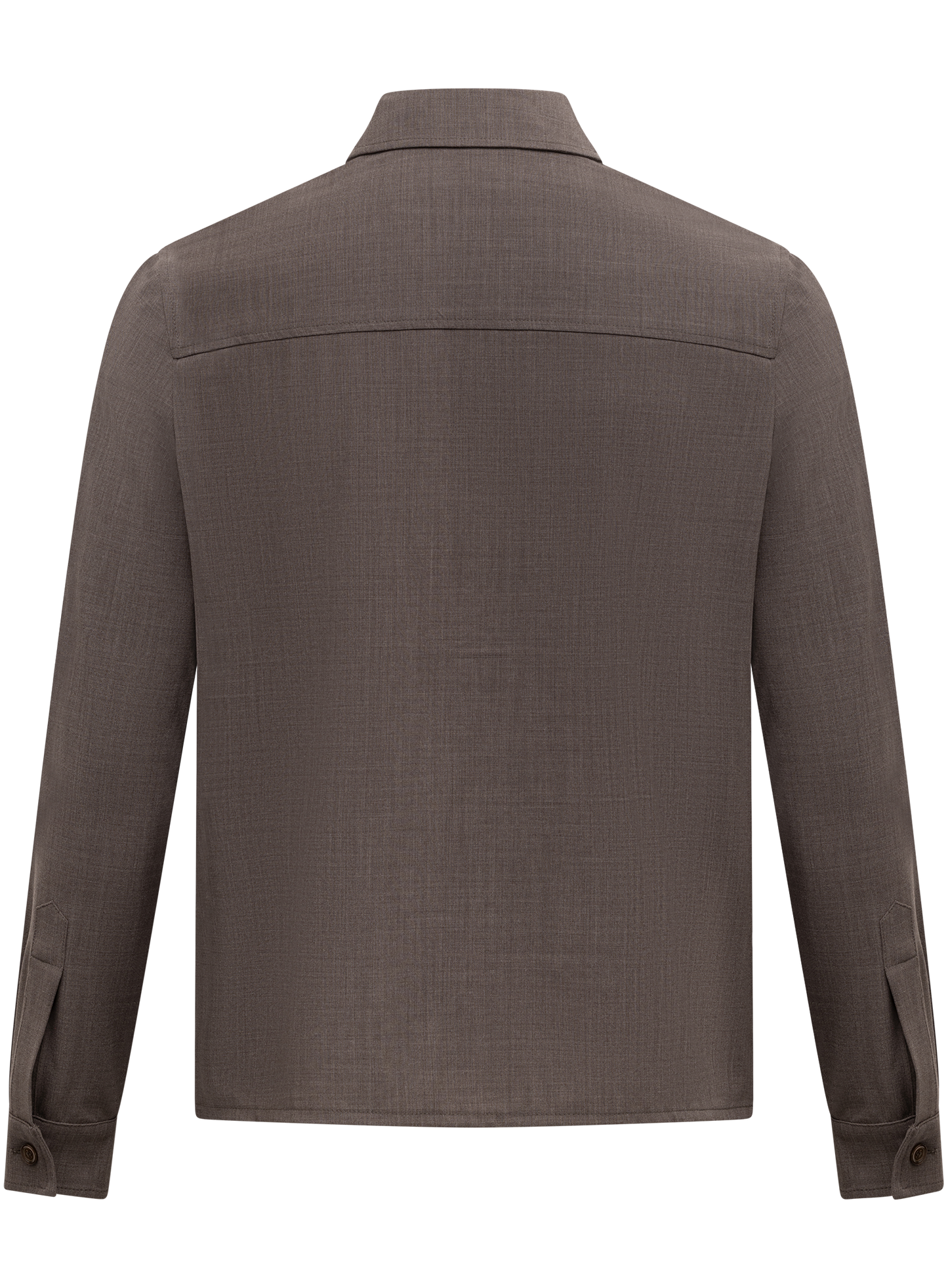Overshirt van scheerwol | TAUPE