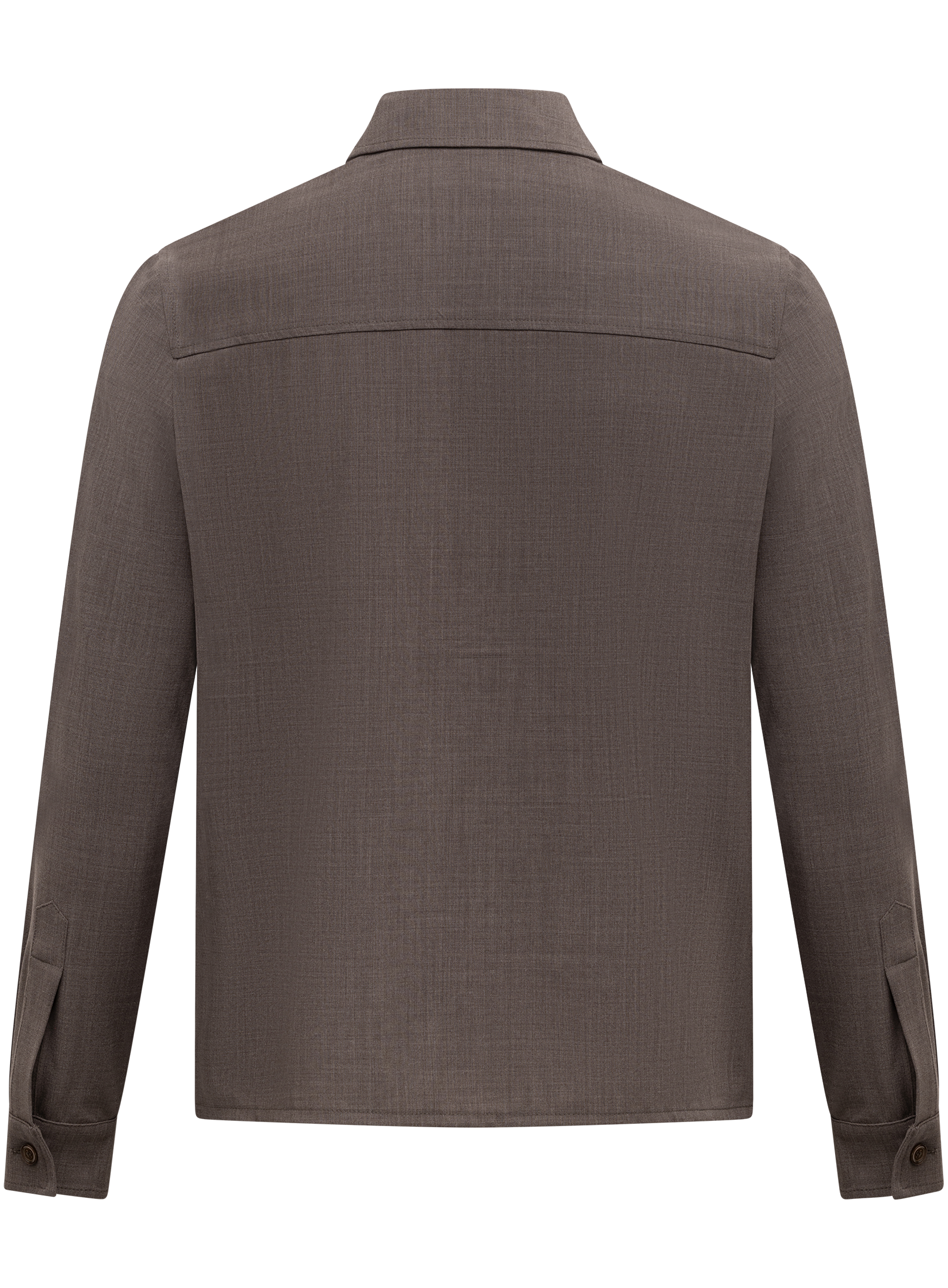 Overshirt van scheerwol | TAUPE