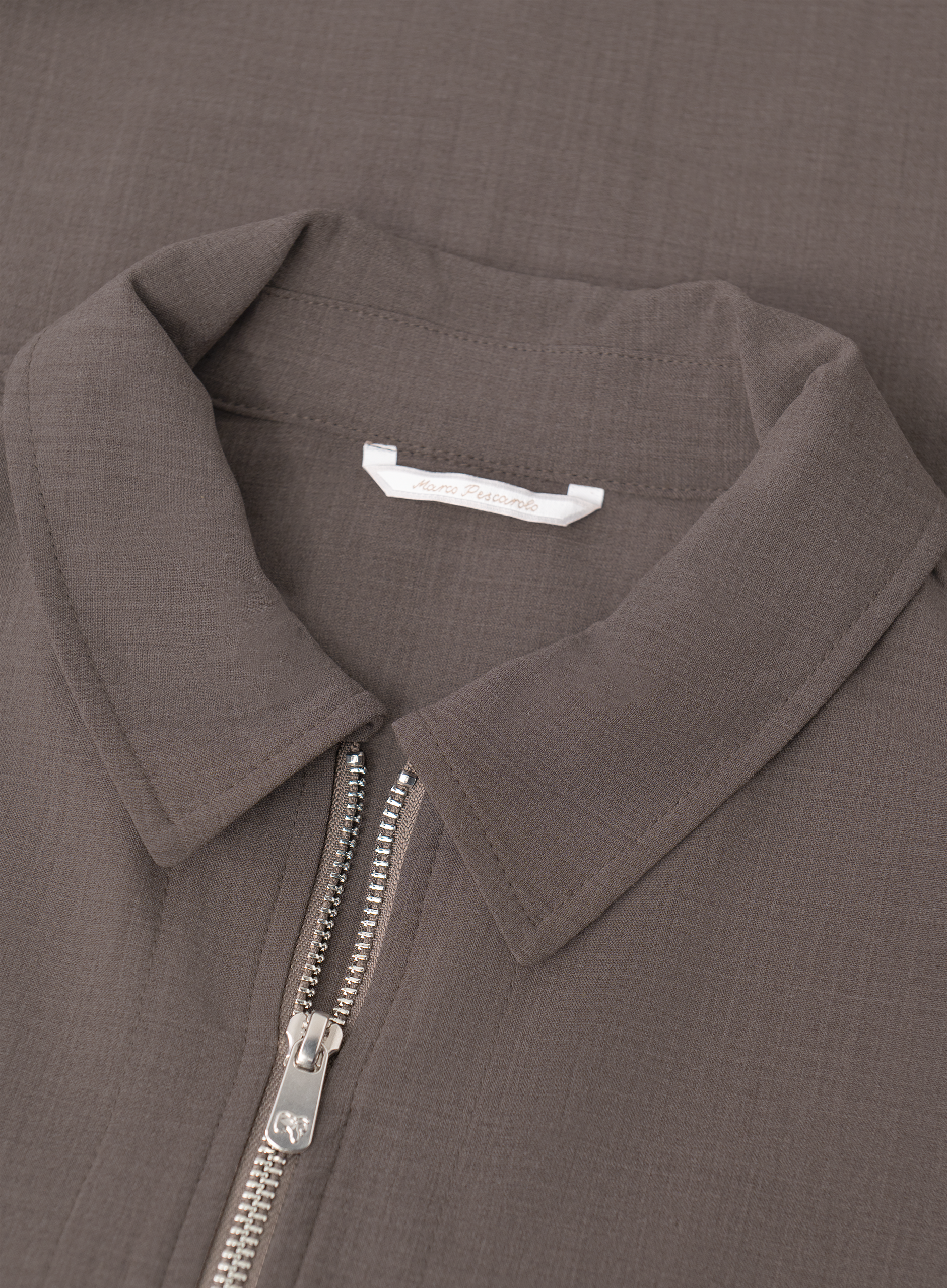 Overshirt van scheerwol | FULL_WIDTH | TAUPE