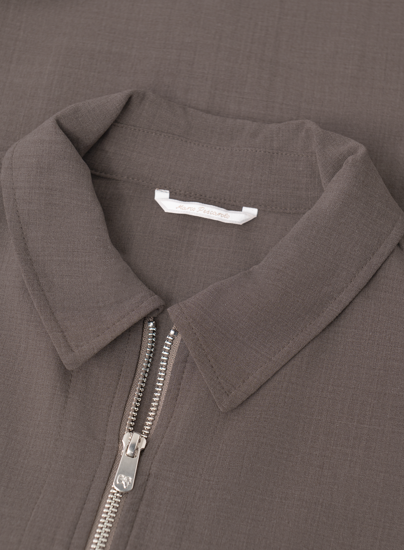 Overshirt van scheerwol | FULL_WIDTH | TAUPE