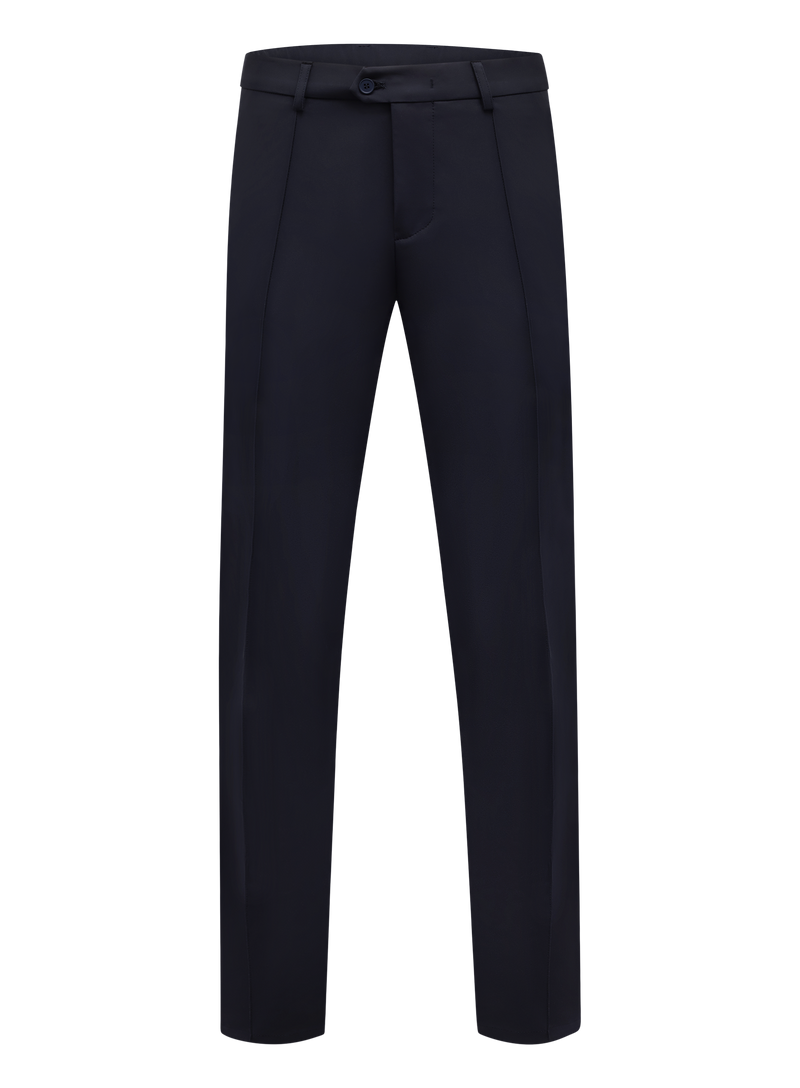 Broek van technische stof met lichte stretch | BLUE NAVY