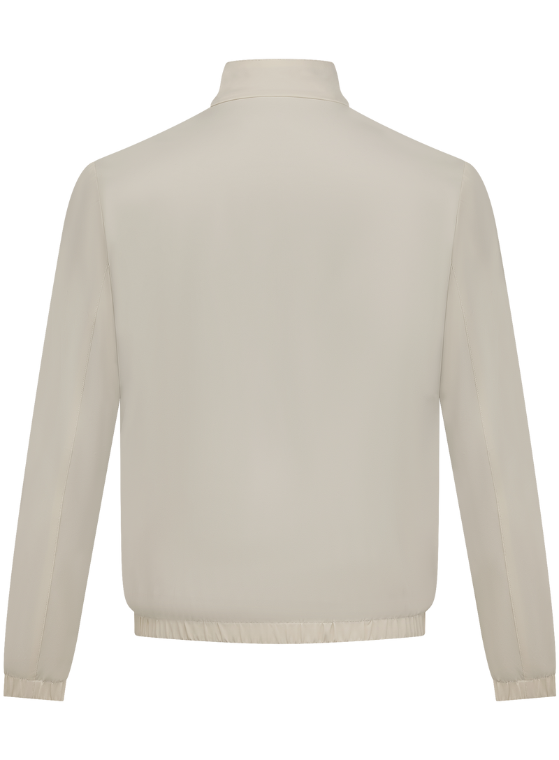 Ribbed jacket in merino wool and cashmere