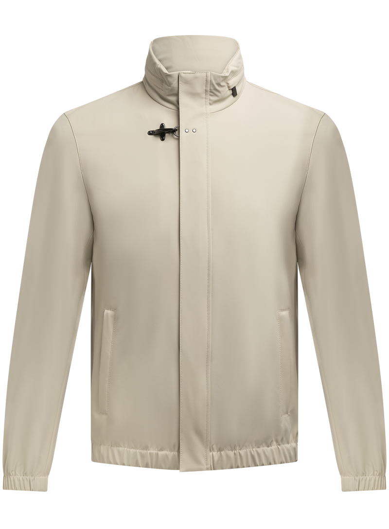 Jacket with stand-up collar