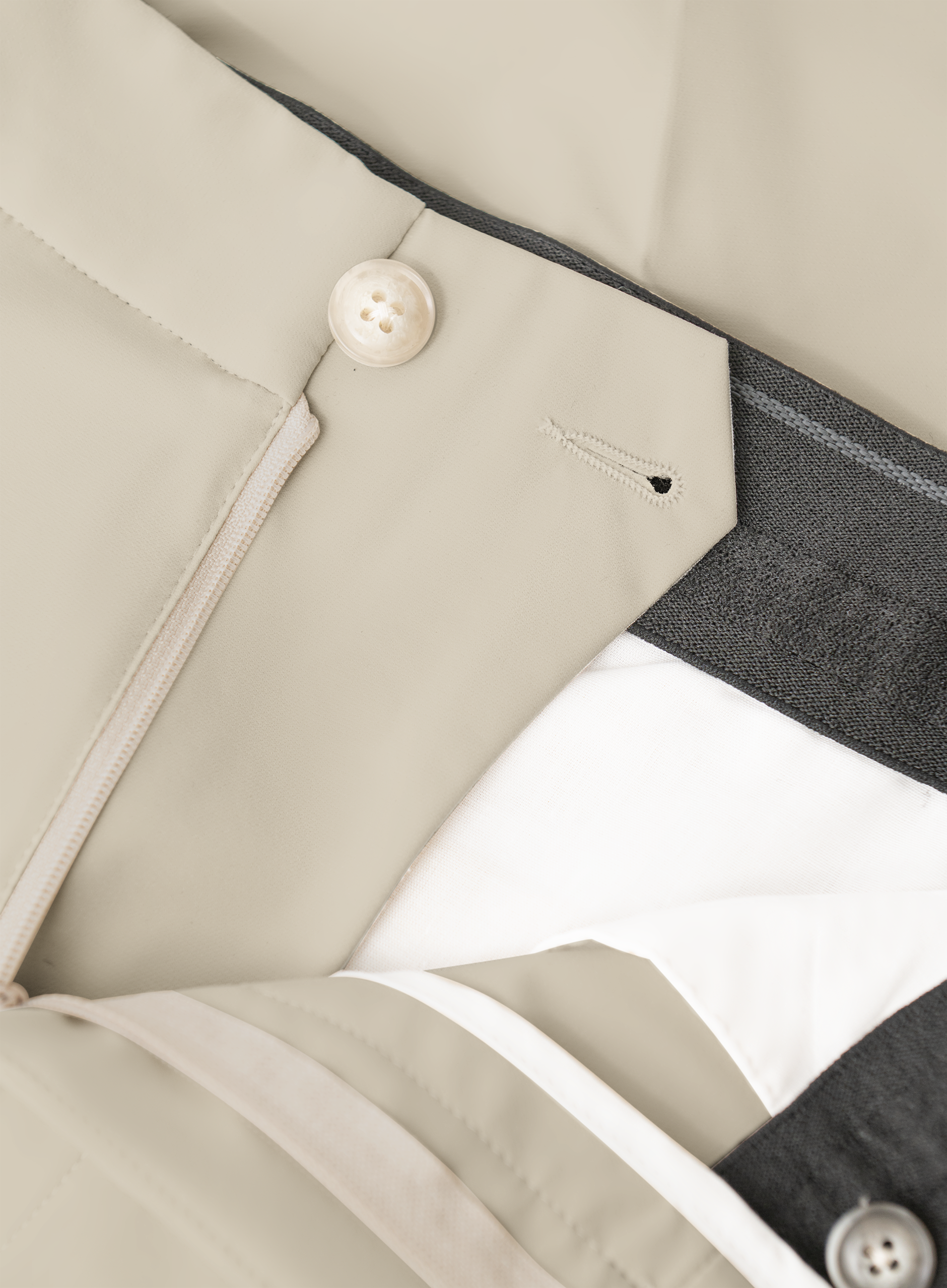 Broek met stretch | Beige