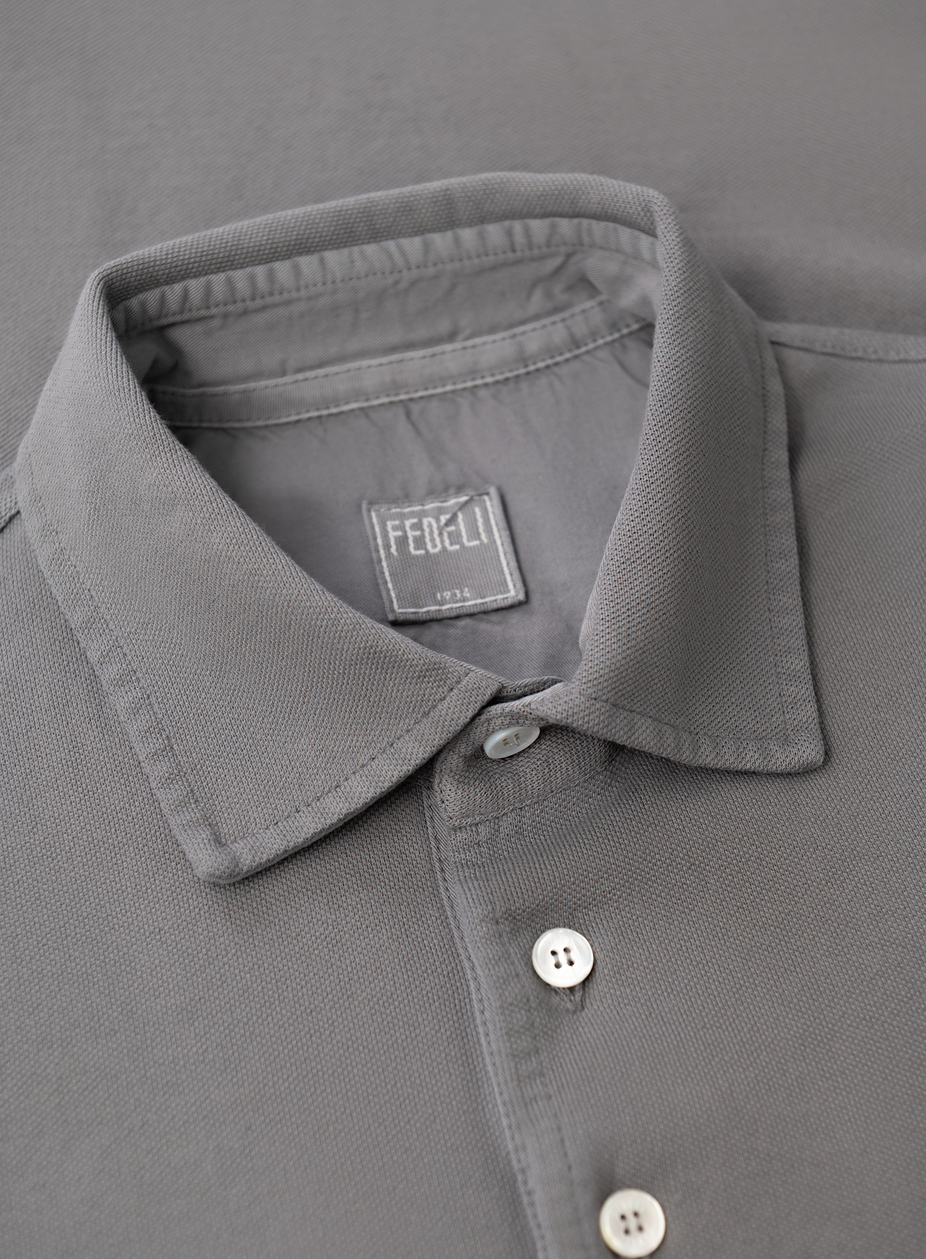 Polo van katoen | TAUPE GRIJS