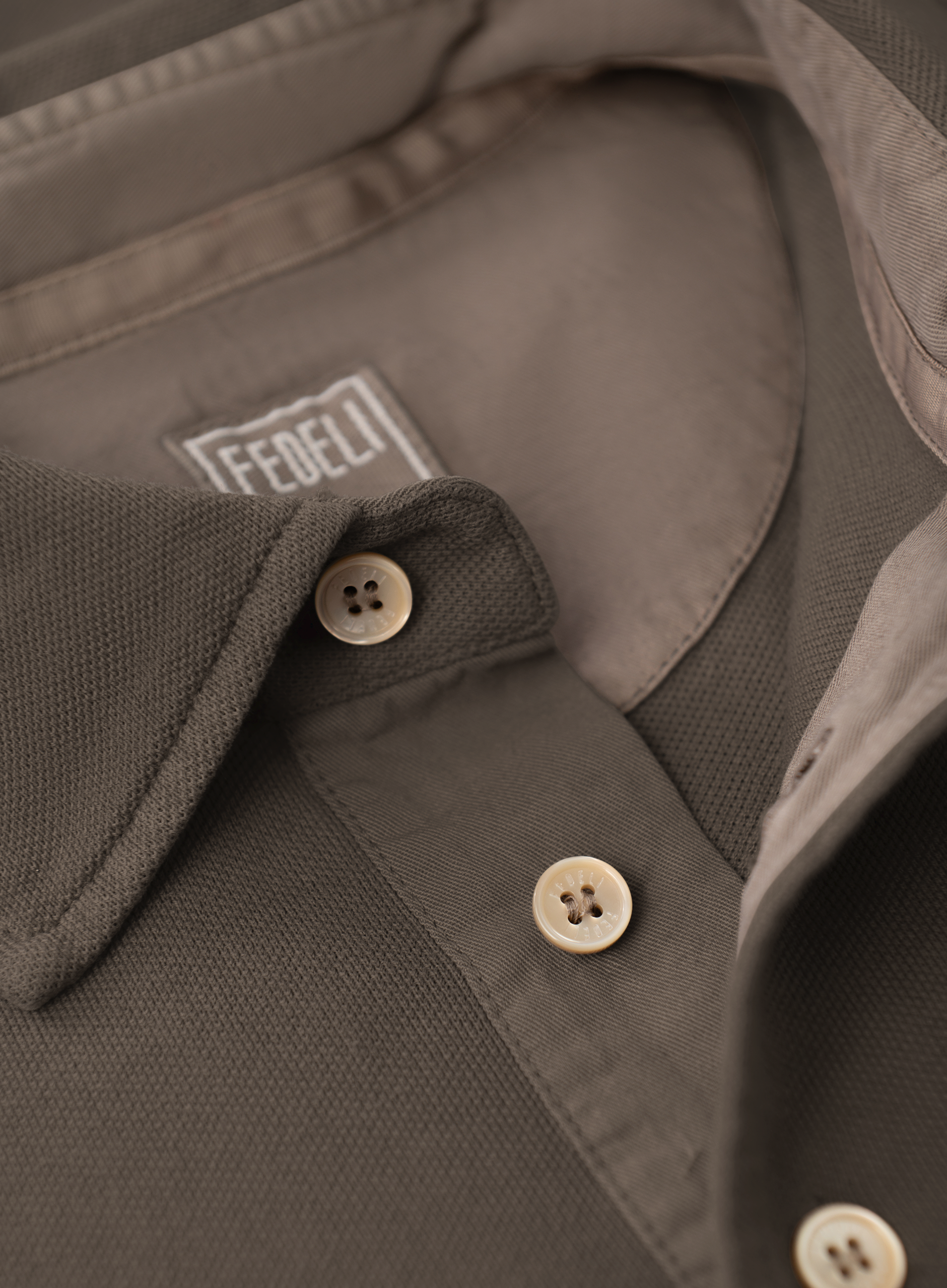 Polo van katoen | TAUPE BRUIN