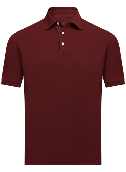 Polo van katoen | DARK BORDEAUX
