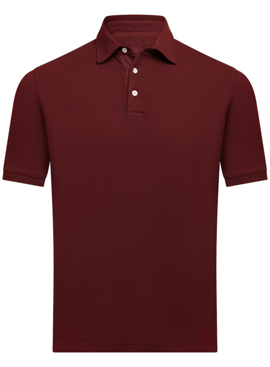 Polo van katoen | DARK BORDEAUX