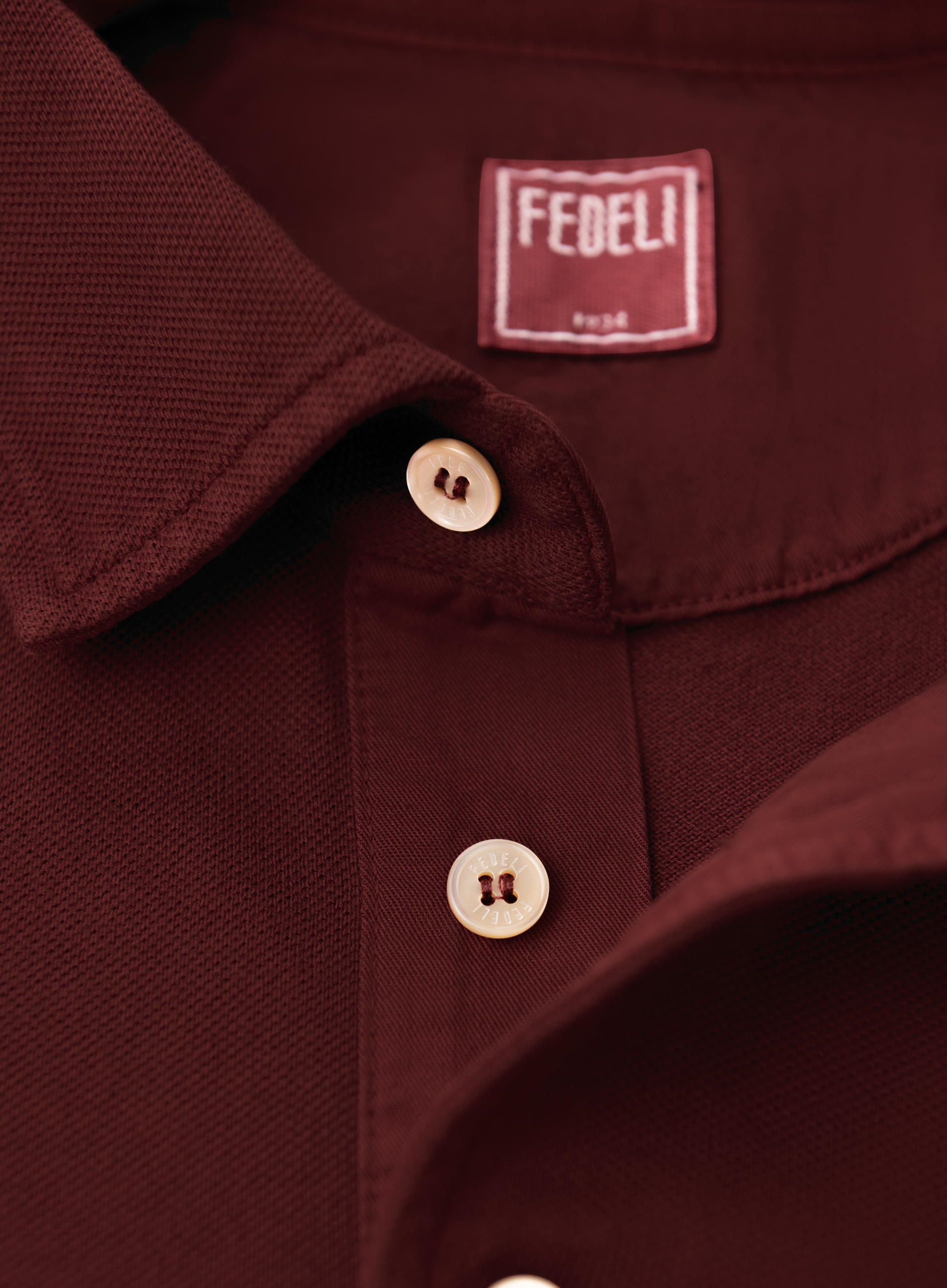 Polo van katoen | FULL_WIDTH | DARK BORDEAUX