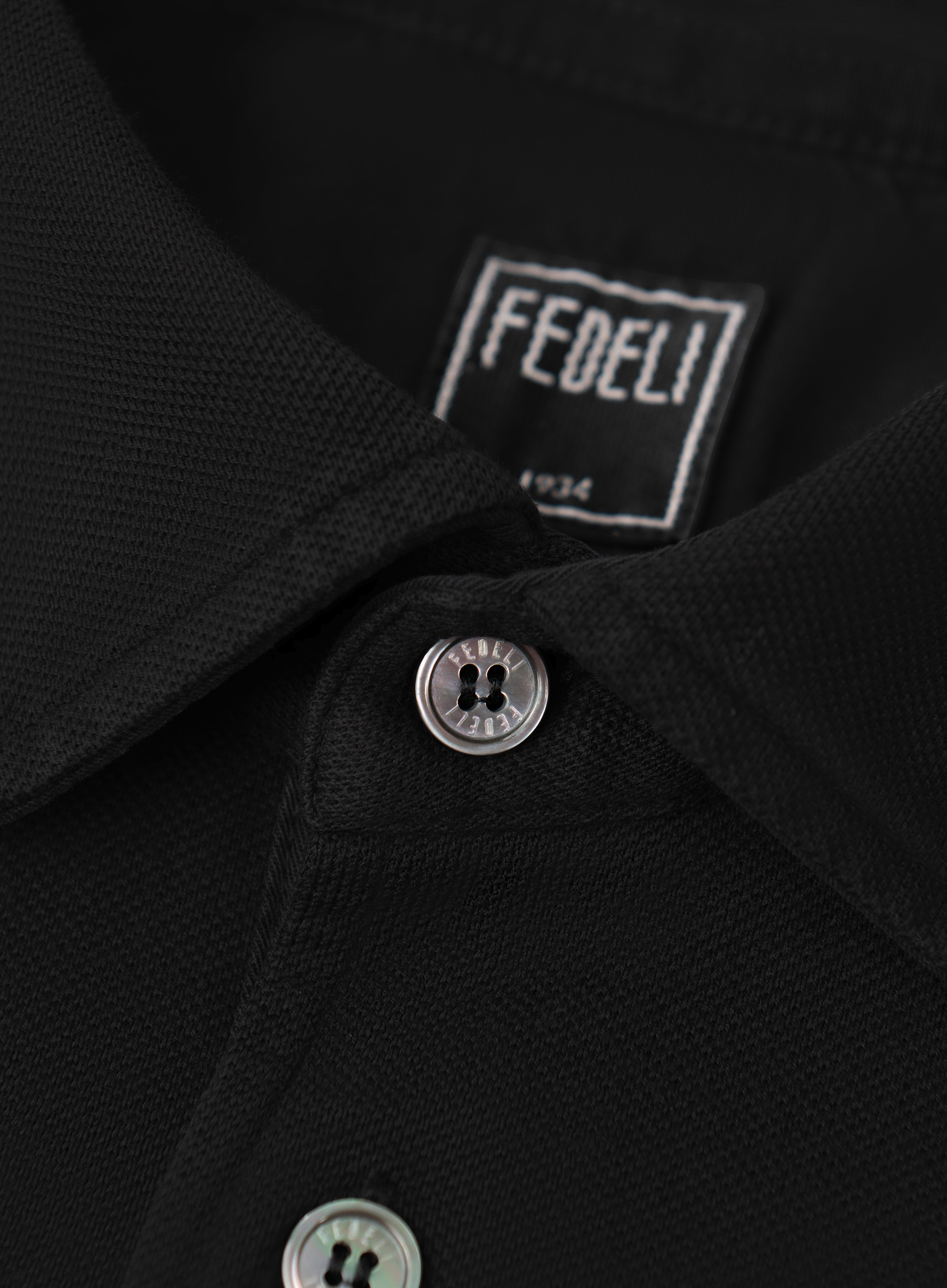 Polo van katoen | Zwart