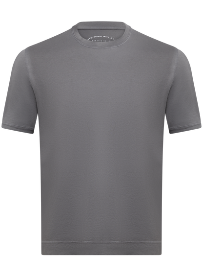 T-shirt van katoen | TAUPE GRIJS