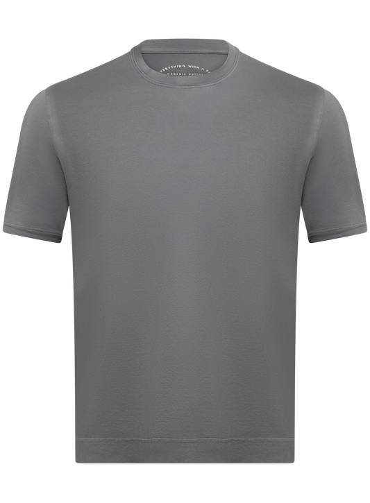 T-shirt van katoen | TAUPE GRIJS