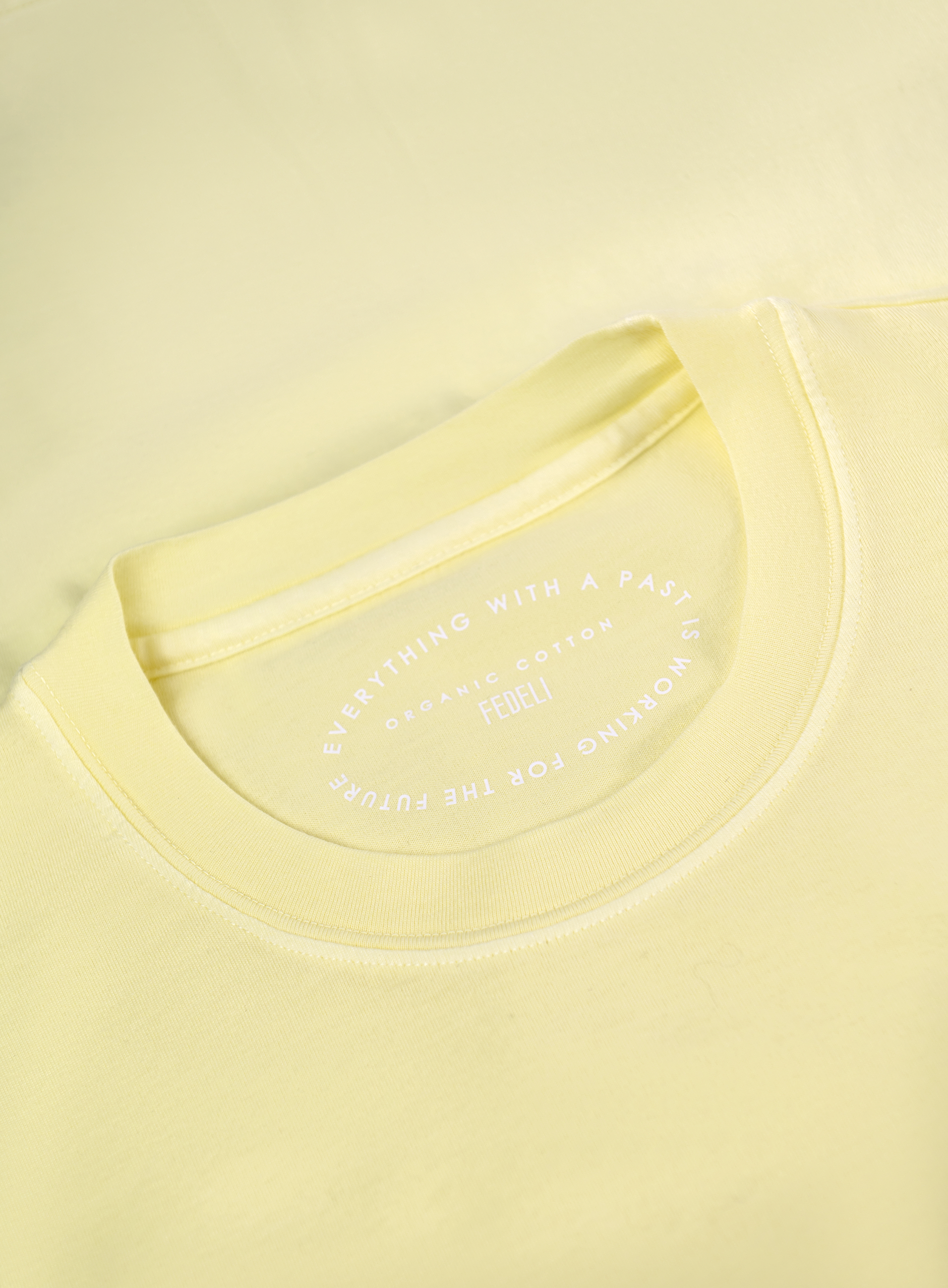 T-shirt van katoen | Geel
