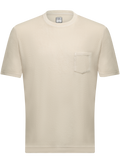 Terry t-shirt van katoen met korte mouw | Beige