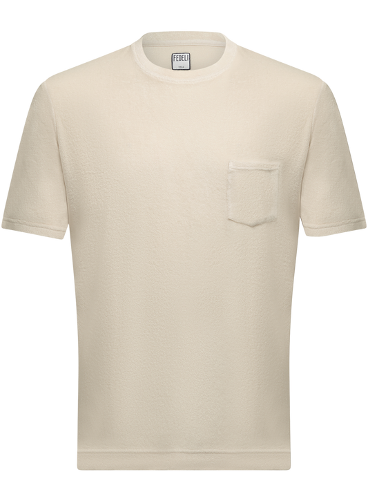 T-shirt van badstof | Beige