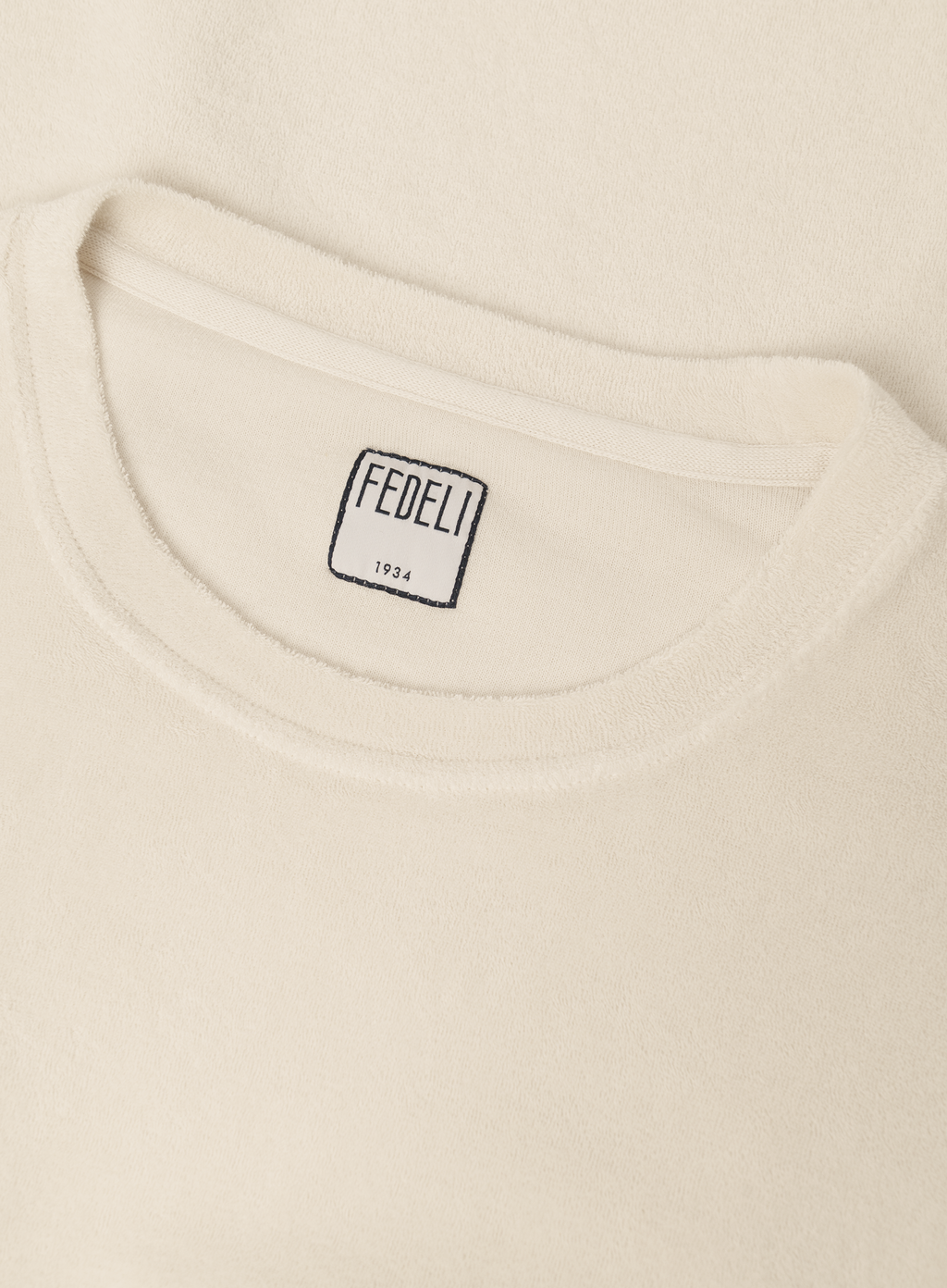 T-shirt met korte mouw van badstof | FULL_WIDTH | Beige