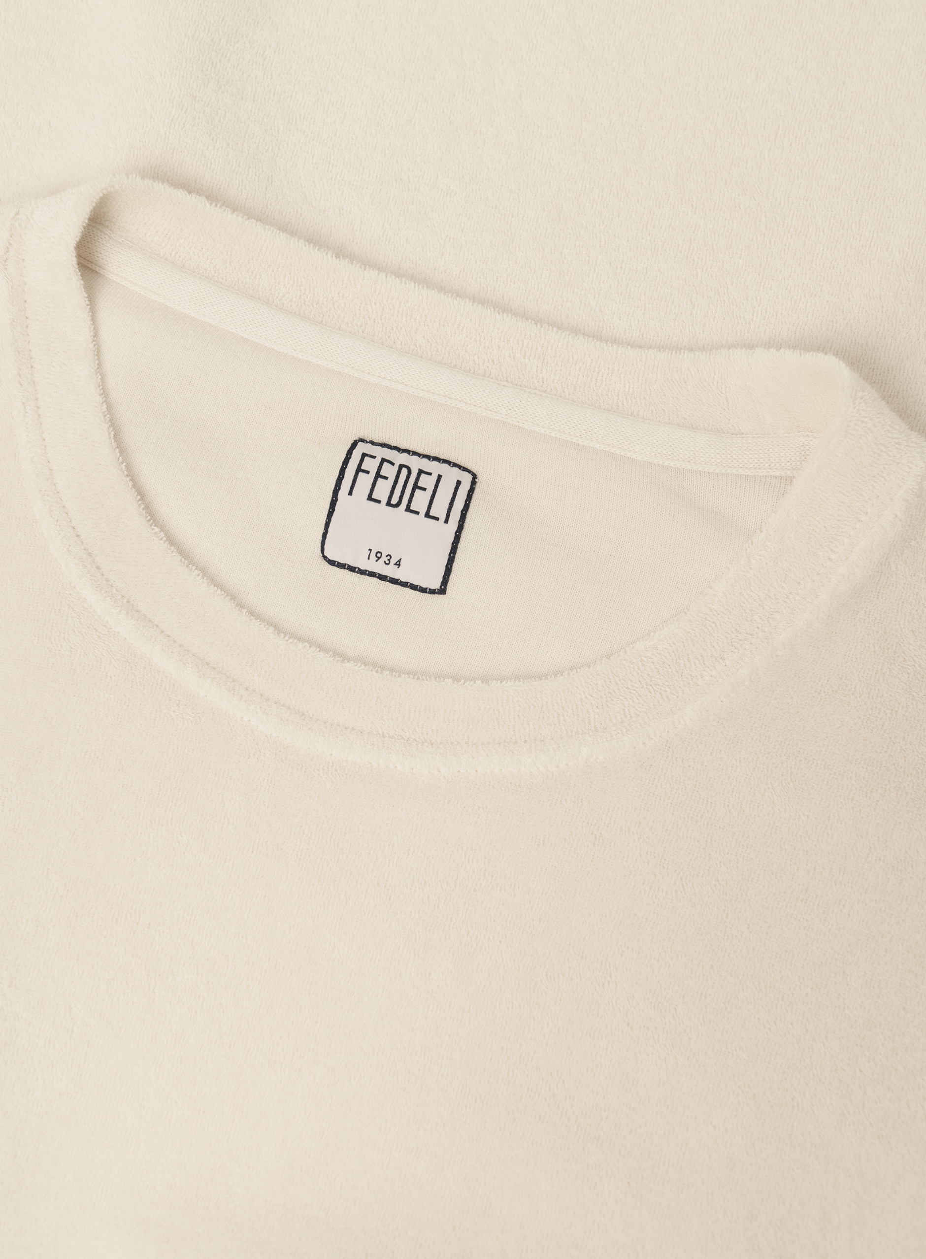 T-shirt met korte mouw van badstof | FULL_WIDTH | Beige