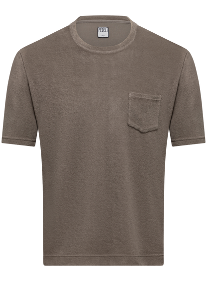 T-shirt van badstof | TAUPE