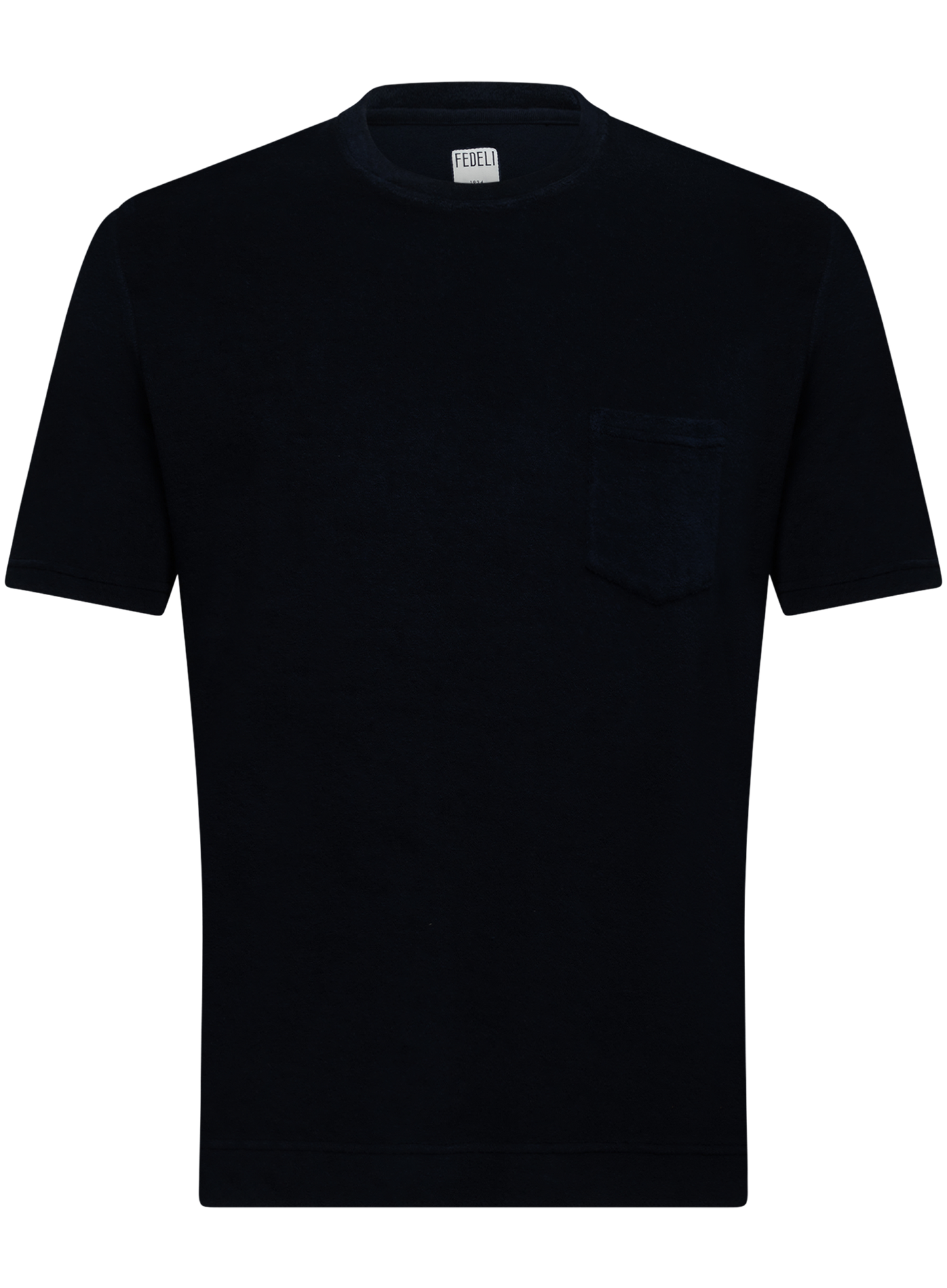 T-shirt van badstof | BLUE NAVY