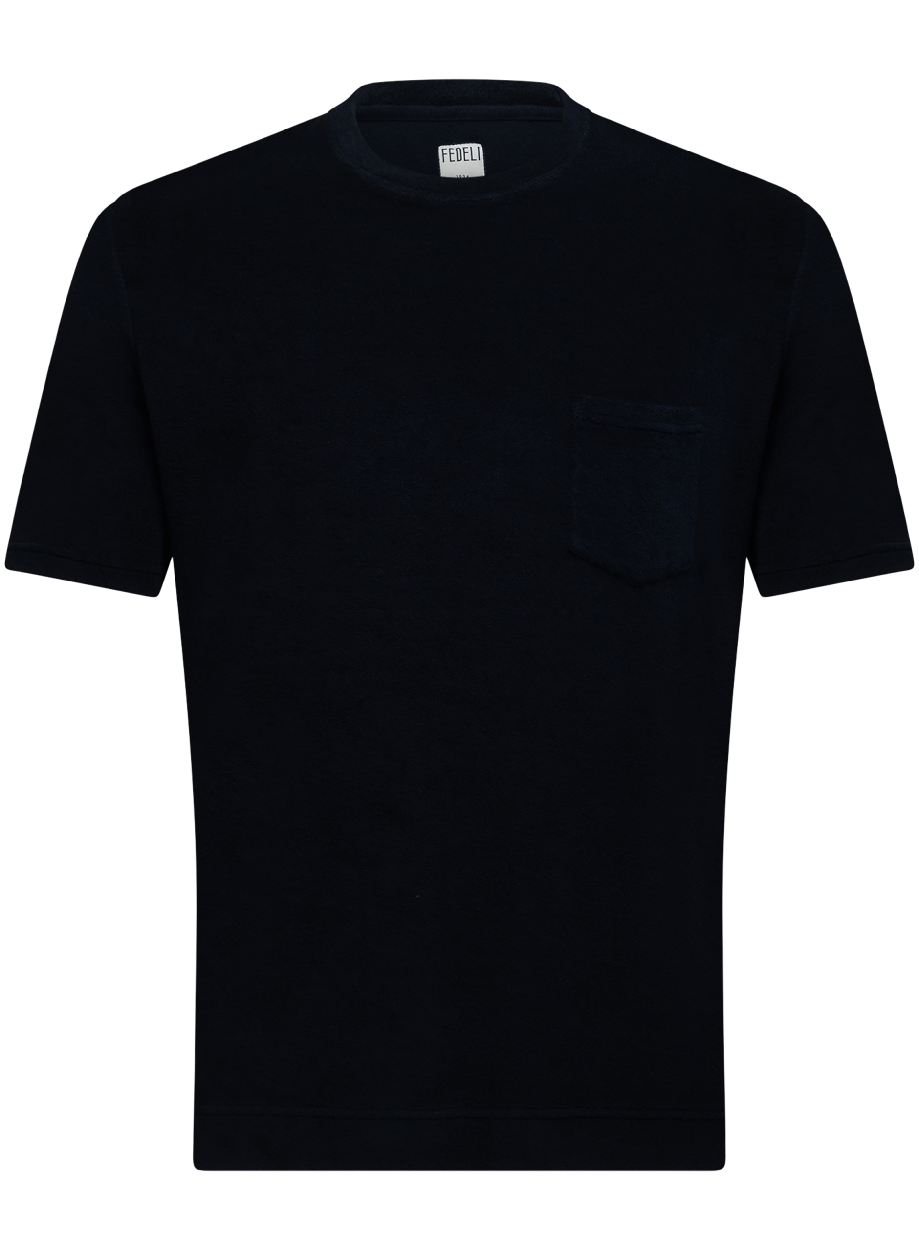 T-shirt van badstof | BLUE NAVY