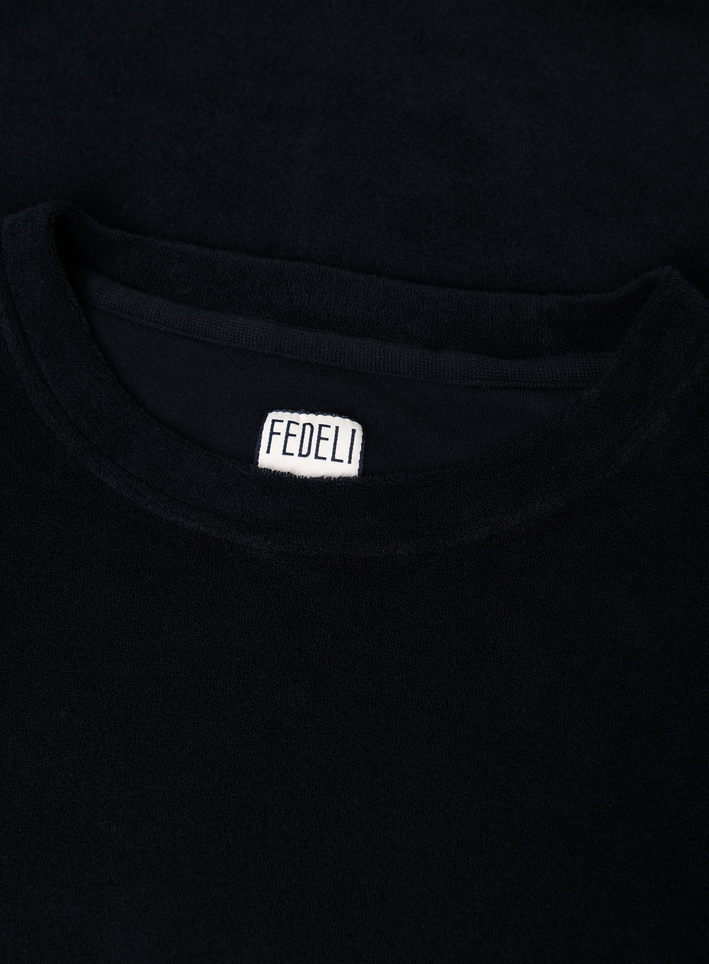 T-shirt met korte mouw van badstof | FULL_WIDTH | BLUE NAVY