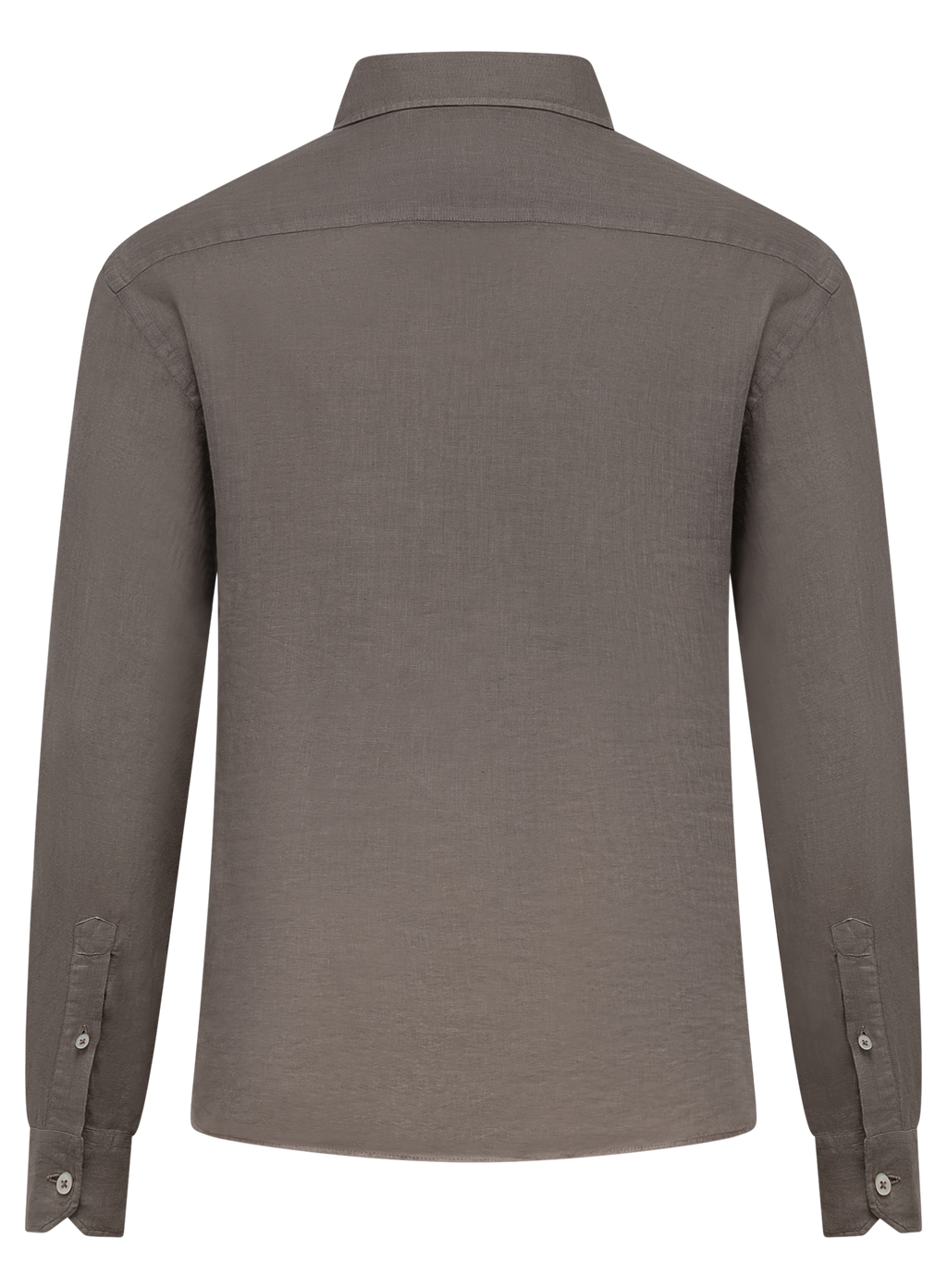 Regular-fit linnen overhemd met borstzak | TAUPE